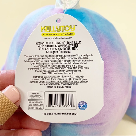 Squishmallows Hallie Narwhal KellyToy Official Squishy Kids Unisex Collectibles - Picture 7 of 10